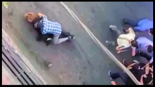 Iran Protests:  The scene of an Iranian woman being arrested. صحنه دستگیری یک زن ایرانی به دست