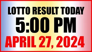 Lotto Result Today 5pm April 27, 2024 Swertres Ez2 Pcso