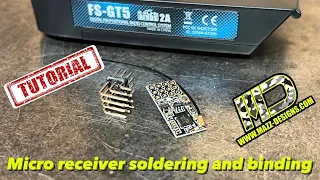 @FlyskyRCModel GT5 micro receiver soldering tutorial and in depth binding overview!