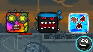 Rainbow Robo, Water Rock & Black Ninja Bosses Battle with Black Ball