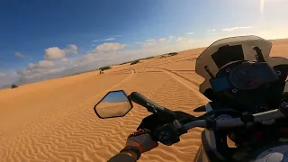 Sand riding on big motorcycles KTM ADVENTURE