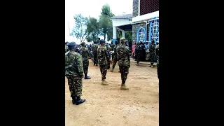 A KDF soldier being laid to rest in an heroic manner