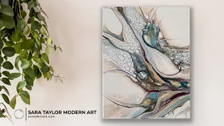 “Gum Tree” FULL talk through pearl cloud-over acrylic pour tutorial!