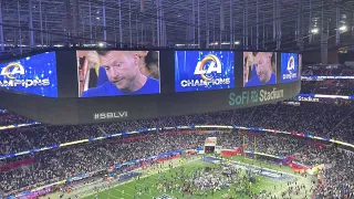 Super Bowl Rams vs Bengals Ending Play and Closing Ceremony