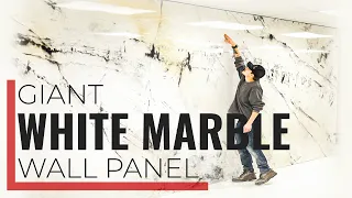 HOW TO | Make a Giant White Marble Wall Panel