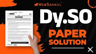 DySO Paper Solution | સૌથી સચોટ પેપર સોલ્યુશન | DySO Exam | WebSankul