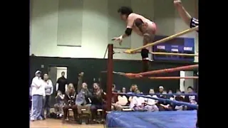 Wrestling Botch - Indy Wrestler faceplants while diving to the outside - Knocks teeth out! Epic Fail