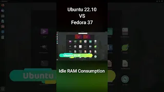 Ubuntu 22.10 VS Fedora 37 (Idle RAM Consumption) #ubuntu