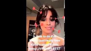 CAMILA CABELLO INSTAGRAM STORIES 01-05-2018 /  SINGING