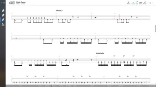 Body Count - Body Count (BASS TAB PLAY ALONG)