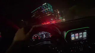 POV CAMARO SS DRIVING ( NIGHT TIME DOWNTOWN )