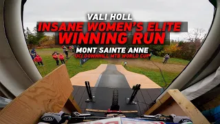 GoPro: Vali Holl Goes Huge on Winning Run in Mont Sainte Anne | 2023 UCI Downhill MTB World Cup