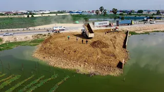 GREAT Team Work Land Filling Up Full VIDEO 3H Processing by Dozer KOMATSU & LIUGONG with Dump Trucks