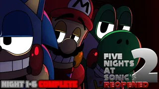Five Nights at Sonic's 2: Reopened - Night 1-6 Complete.