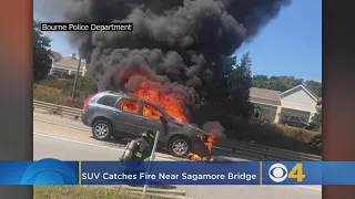 ‘Expect Delays Heading Off Cape’: SUV Catches Fire Near Sagamore Bridge In Bourne