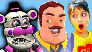 СПАСАЮ СОСЕДА от ФНАФ! Новый подвал! Hello Neighbor Привет Сосед gmod Валеришка Для детей children