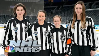 Former hockey players make history as first female NHL refs | Hockey Culture | NBC Sports