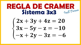 Regla de Cramer - Sistema de Ecuaciones Lineales 3x3 | Ejercicio 1