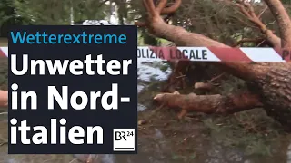 Wetterextreme: Schweres Unwetter in Norditalien | BR24