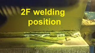 STICK WELDING  2F position fillet Arc welding for beginners, SMAW 6010 & 7018 for root and cap