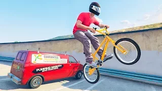 БЕЗУМНЫЕ ТРЮКИ НА BMX И МОТОЦИКЛЕ В ГТА 5 - GTA 5 ТРЮКИ