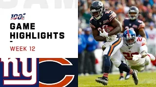 Giants vs. Bears Week 12 Highlights | NFL 2019