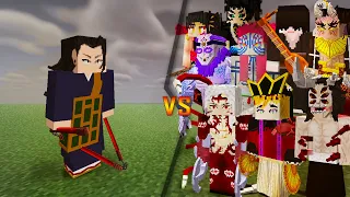 Suguru Geto jujutsu kaisen VS Upper Moons  demon slayer [MINECRAFT]