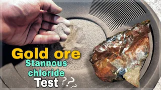 Test gold ore with stannous chloride | Is it possible ??