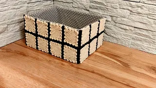Make your own storage basket  Organizer decor using rope
