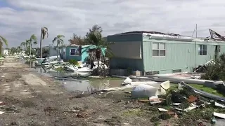 Placid, Florida's Gasparilla Mobile Estates damaged by Hurricane Ian