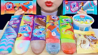 ASMR PADDLE POP ICE CREAM 🍦 PADDLE POP UPIN & IPIN, MINIONS, TWISTER, CHOCO MAGMA, TRICO, RAINBOW