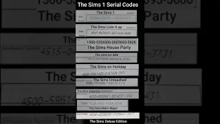 The sims 1 serial codes