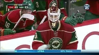 Kuemper forced to wear Backstrom's mask