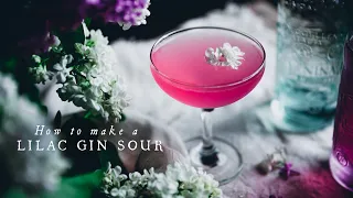 How to Make a Lilac Gin Sour Cocktail
