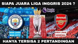 Arsenal Atau Man City Juara Liga Inggris 2024~Sisa Pertandingan Man City & Sisa Pertandingan Arsenal