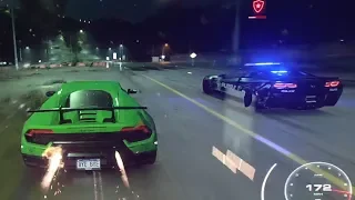 Need For Speed Heat - Cop Chase Heat Level 5 Escape - Lamborghini Huracan Performante