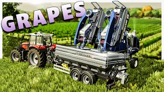 CRAZIN FOR RAISINS // Harvesting Grapevines For Production // Farming Simulator 2022 Gameplay