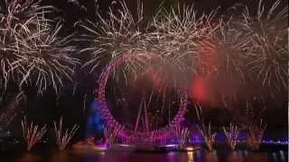 London  2012 Fireworks in full HD - New Year Live - BBC One