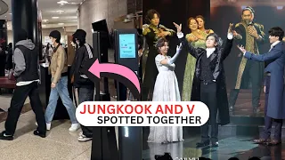 After a long time Bts V and Jungkook spotted together going for park hyo shin's musical program.