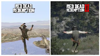 RDR 1(PS4) vs RDR 2 - Comparison of Physics and Actions!