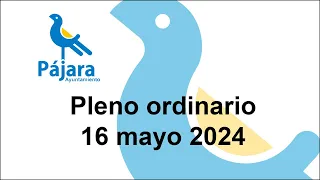 Pleno Ordinario del 16 de mayo de 2024