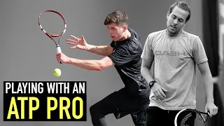 Playing With An ATP Tennis Pro #tennis