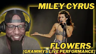 MILEY CYRUS - FLOWERS [ LIVE AT THE 66TH GRAMMYS ] | REACTION