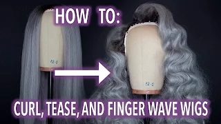 How To Curl, Tease, and Finger Wave Style Drag Queen Hair!