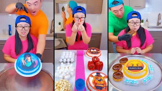 Wednesday addams cake vs Emoji cake ice cream challenge! 🍨 #fnaf #funny by Ethan Funny Family