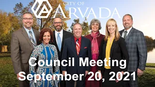Arvada City Council Meeting - September 20, 2021