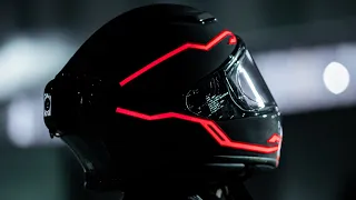 TRON Helmet First Look & Install! Motorcycle Helmet Light Mod!