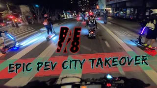 BAESK8 Labor Day 2020 5am Sunrise PEV Group Ride on Zero 10x Scooter | GoPro Hero 7 RAW FPV Bodycam