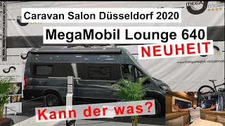 MegaMobil Lounge 640 Premium Line, NEUHEIT, Hecksitzgruppe, Hubbett, Caravan Salon Düsseldorf 2020