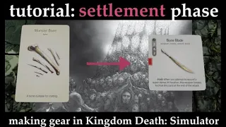 Tutorial: the first Settlement Phase! How to craft things in Kingdom Death: Simulator